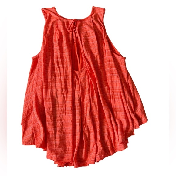 Free People Tiered Coral Sleeveless Top M - Picture 4 of 8